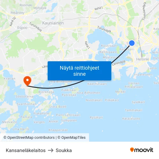 Kansaneläkelaitos to Soukka map