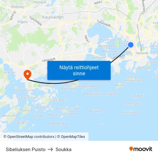 Sibeliuksen Puisto to Soukka map