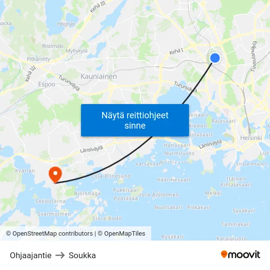 Ohjaajantie to Soukka map