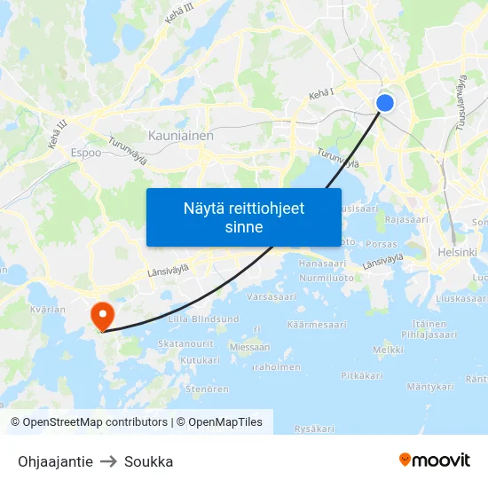 Ohjaajantie to Soukka map