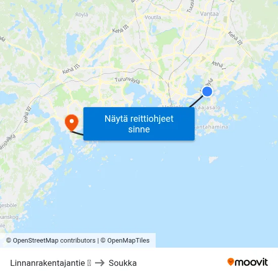 Linnanrakentajantie 🏢 to Soukka map