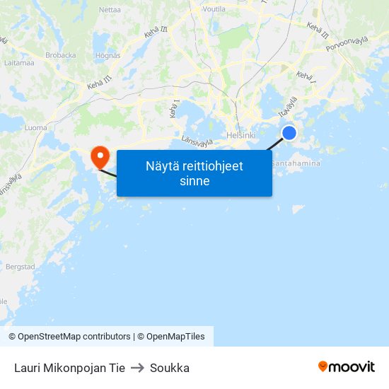 Lauri Mikonpojan Tie to Soukka map