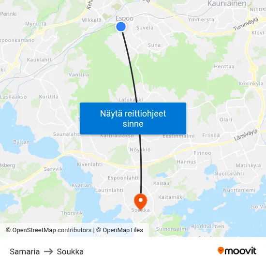 Samaria to Soukka map