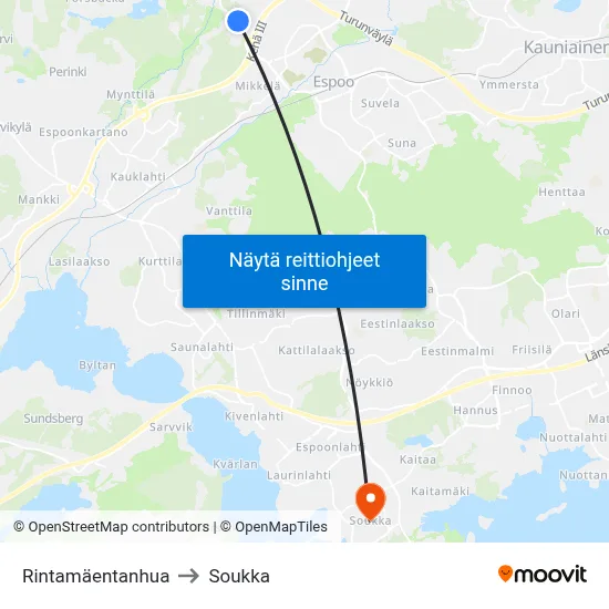 Rintamäentanhua to Soukka map