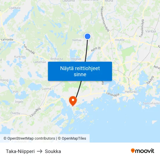 Taka-Niipperi to Soukka map