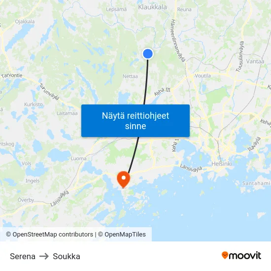 Serena to Soukka map