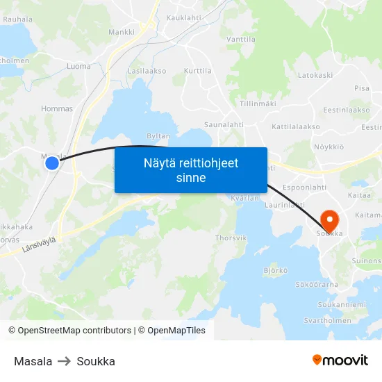 Masala to Soukka map