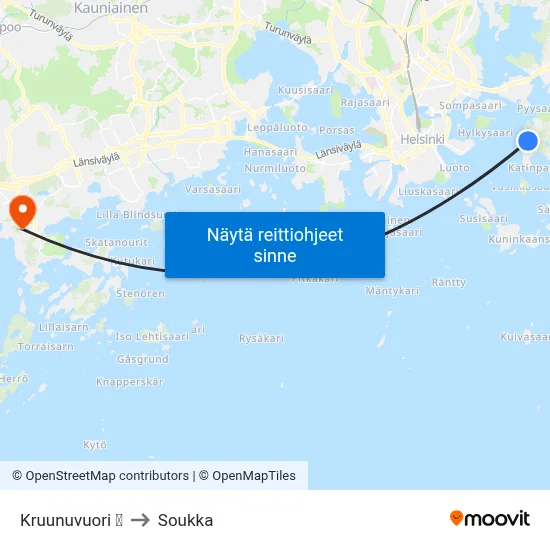 Kruunuvuori 🍽 to Soukka map
