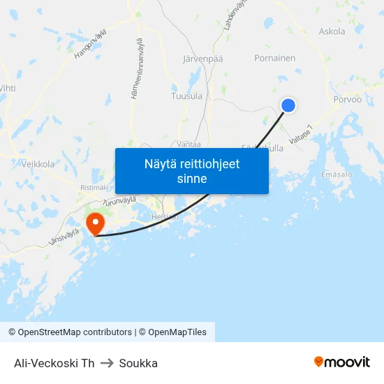 Ali-Veckoski Th to Soukka map
