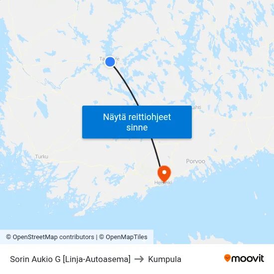 Sorin Aukio G 🚏🛍️ to Kumpula map