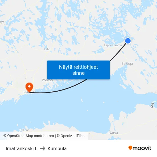 Imatrankoski L to Kumpula map
