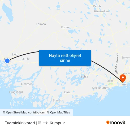 Tuomiokirkkotori | 🌳🍽 to Kumpula map