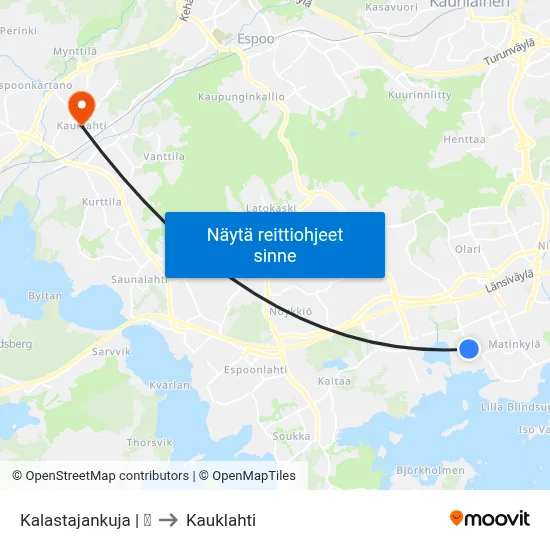 Kalastajankuja | 🏫 to Kauklahti map