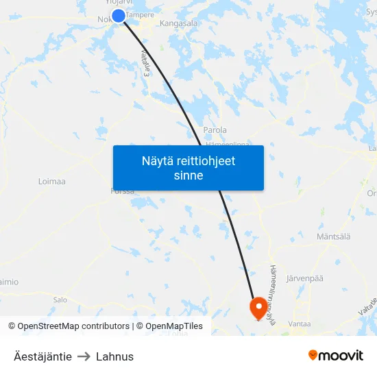 Äestäjäntie to Lahnus map