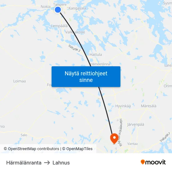 Härmälänranta to Lahnus map