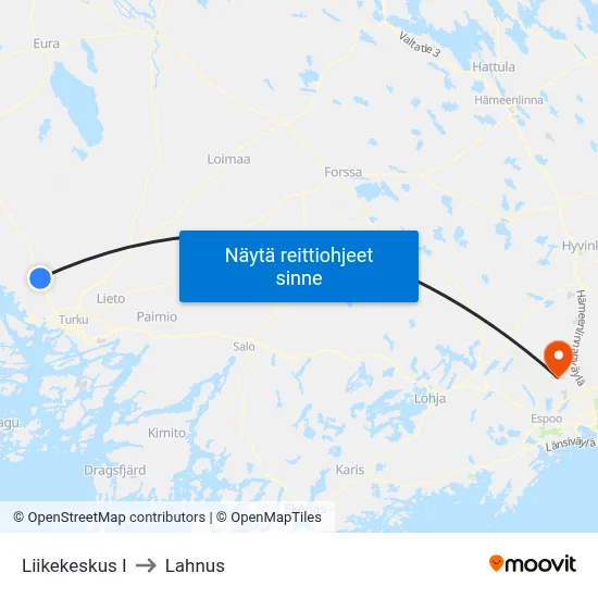 Liikekeskus I to Lahnus map