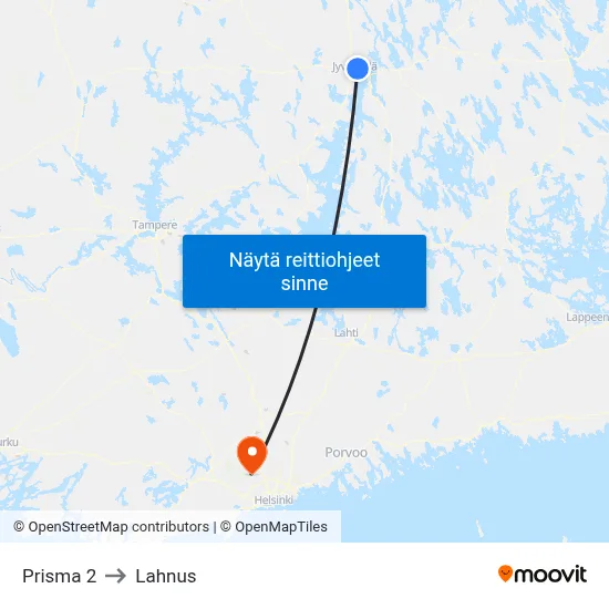 Prisma 🛍️ to Lahnus map
