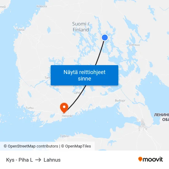 Kys - Piha L to Lahnus map