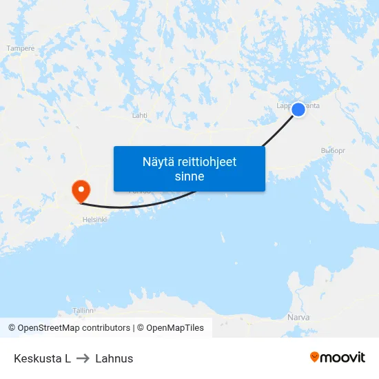 Keskusta L to Lahnus map