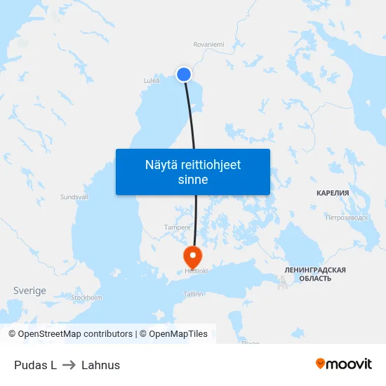 Pudas L to Lahnus map