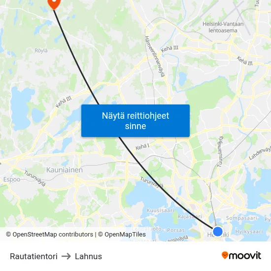 Rautatientori to Lahnus map