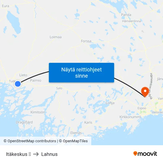 Itäkeskus 🛍️ to Lahnus map