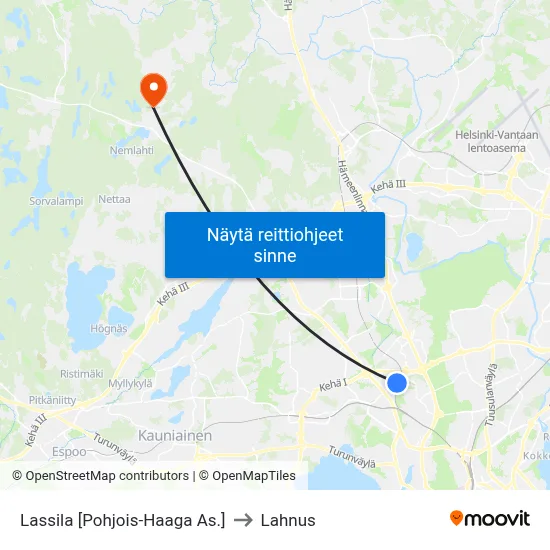 Lassila [Pohjois-Haaga As.] to Lahnus map