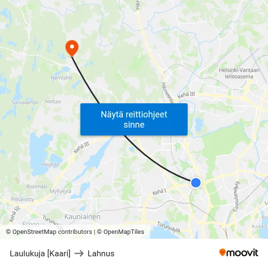 Laulukuja 🛍️ to Lahnus map