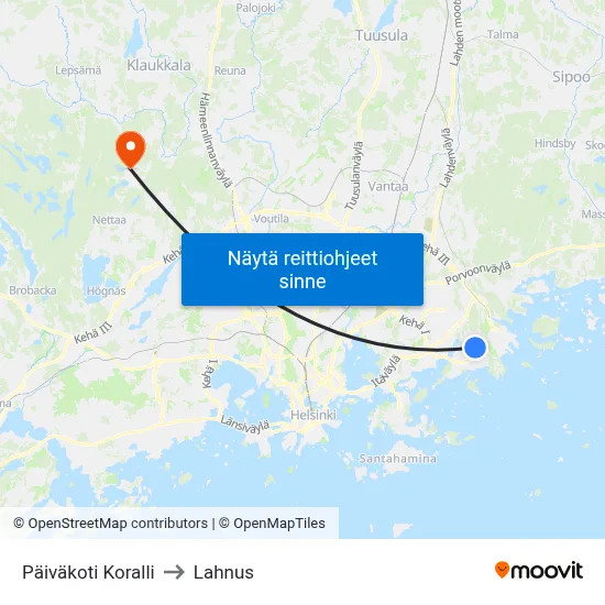 Päiväkoti Koralli to Lahnus map