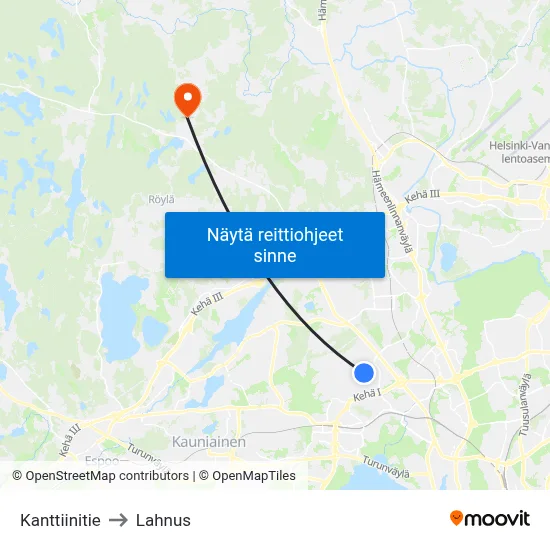 Kanttiinitie to Lahnus map