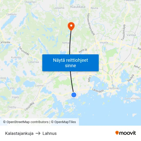 Kalastajankuja to Lahnus map