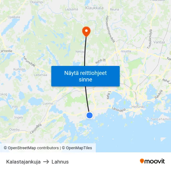 Kalastajankuja to Lahnus map