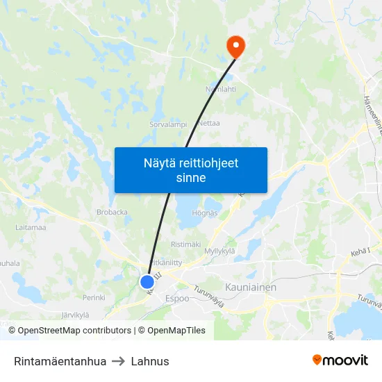 Rintamäentanhua to Lahnus map