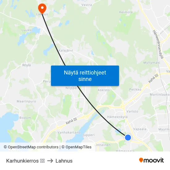 Karhunkierros | 🎒⛳ to Lahnus map