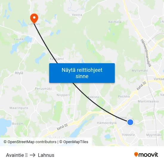 Avaintie | ⚽ to Lahnus map
