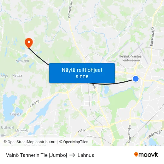 Väinö Tannerin Tie  🛍️ to Lahnus map