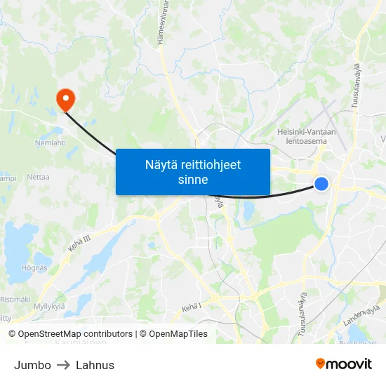 Jumbo 🛍️ to Lahnus map