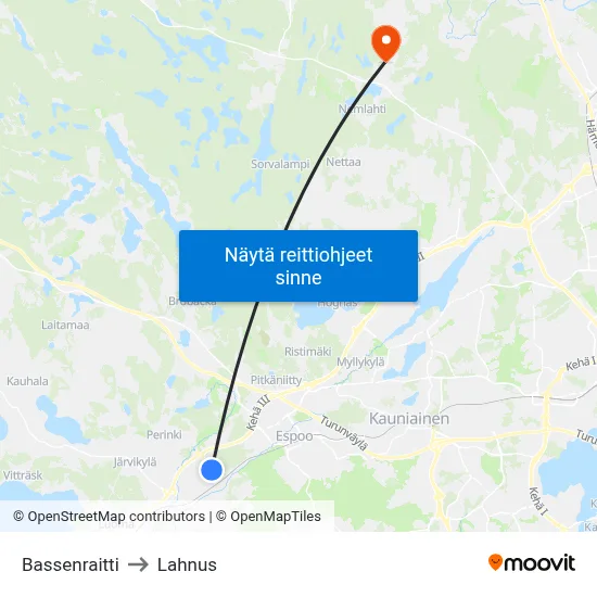 Bassenraitti to Lahnus map