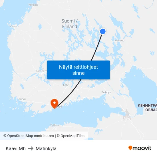 Kaavi Mh to Matinkylä map
