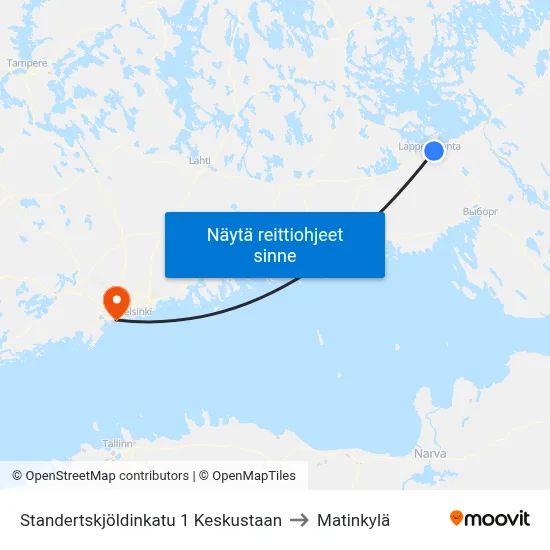 Standertskjöldinkatu 1 Keskustaan to Matinkylä map
