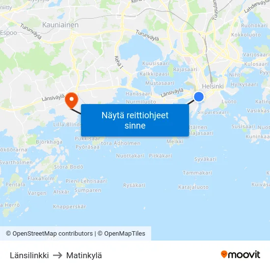 Länsilinkki to Matinkylä map