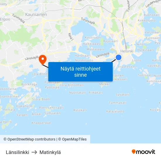 Länsilinkki to Matinkylä map