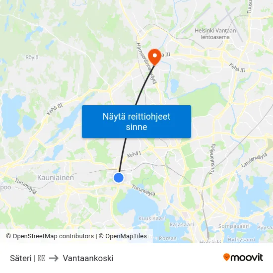 Säteri | 🏢🌳 to Vantaankoski map