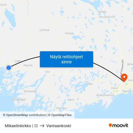 Mikaelinkirkko | ⛪🌳 to Vantaankoski map