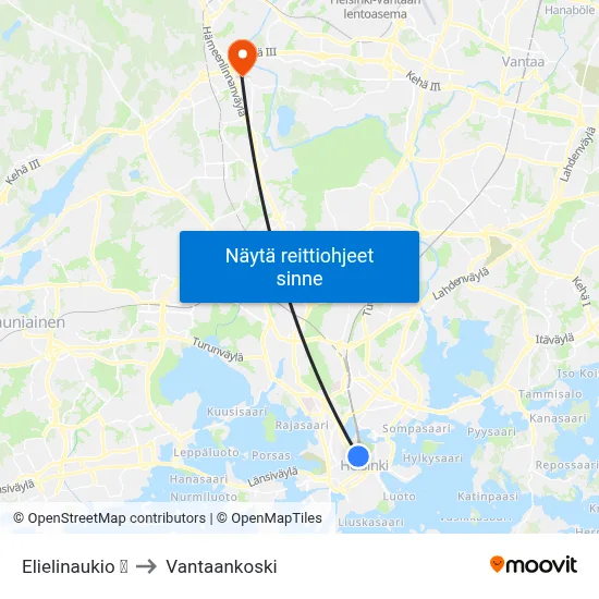 Elielinaukio | 🚆 to Vantaankoski map