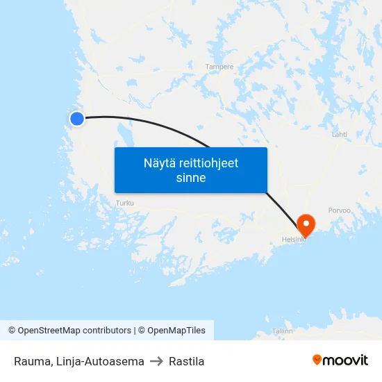 Rauma, Linja-Autoasema to Rastila map