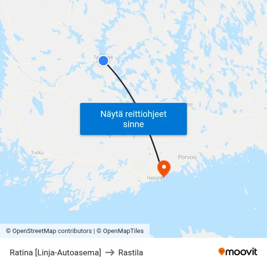 Ratina 🚏🛍️ to Rastila map