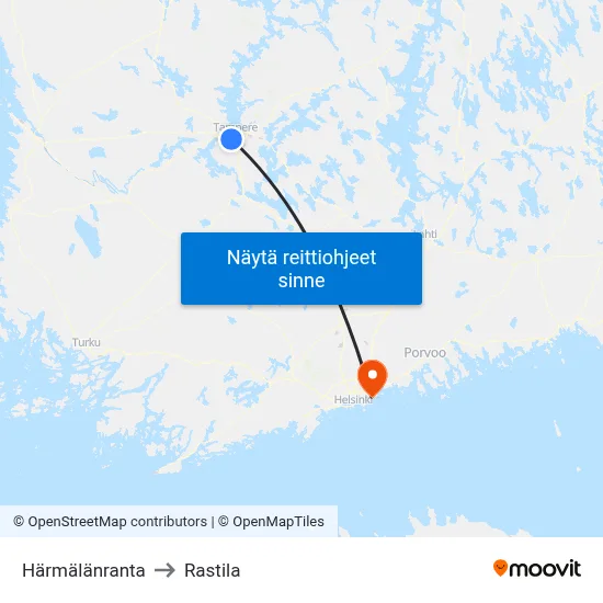Härmälänranta to Rastila map