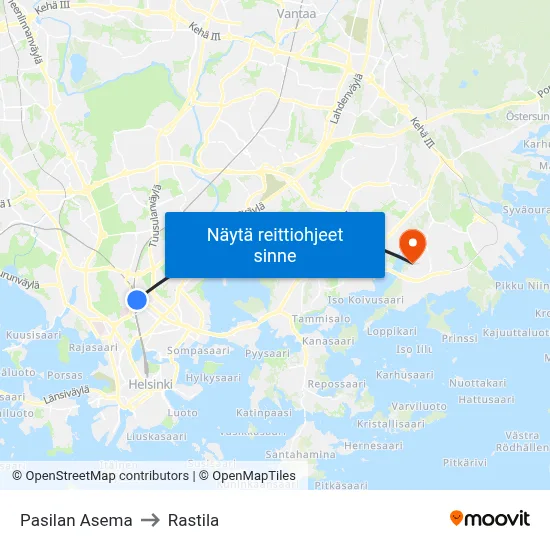 Pasilan Asema | 🚆🛍🏨 to Rastila map
