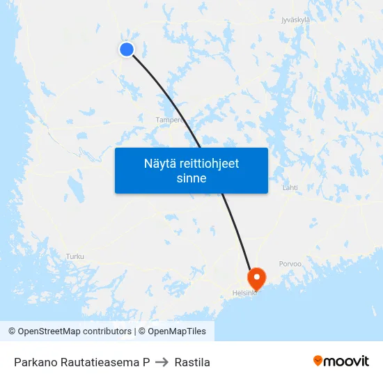 Parkano Rautatieasema P to Rastila map